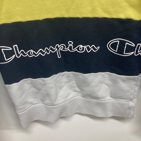 Champion Spellout color block sweater medium - Picture 2 of 8